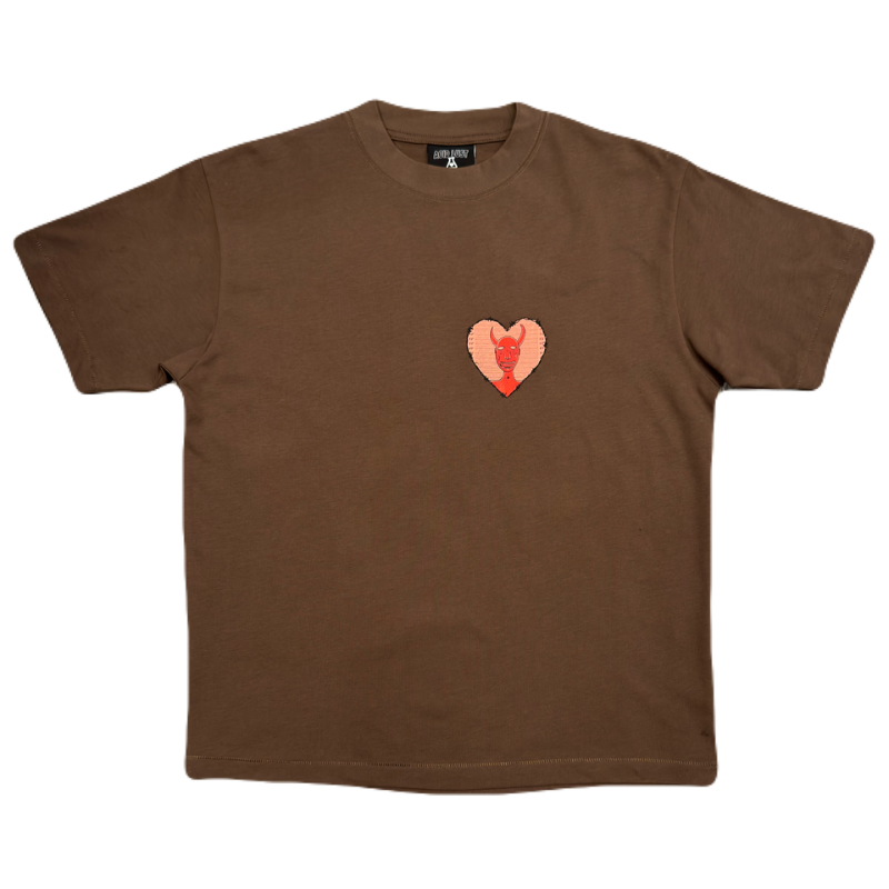 Love Your Enemies T-shirt - Chocolate Brown